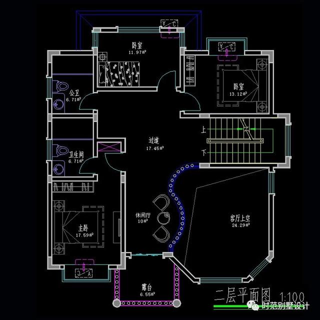 11x12米歐式三層別墅設計圖，帶大露臺+挑空客廳，特別適合農村自建。