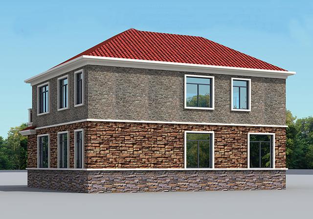 二層農村自建房，不僅簡單大方布局合理，而且造價也低，你不準備選一套嗎？