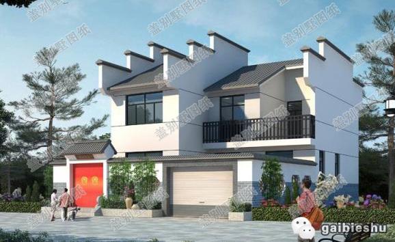 10×11米二層自建房，徽派建筑風格，低調而典雅，室內布局合理，功能齊全。