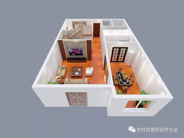 94平一樓一居室簡單裝修效果圖！