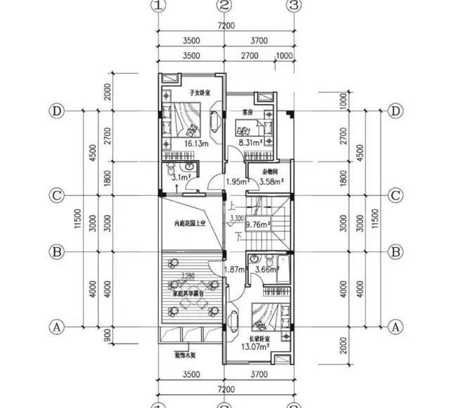 占地面積約80平方米的二層別墅設計圖，采用現代風格，戶型簡單大方，功能齊。
