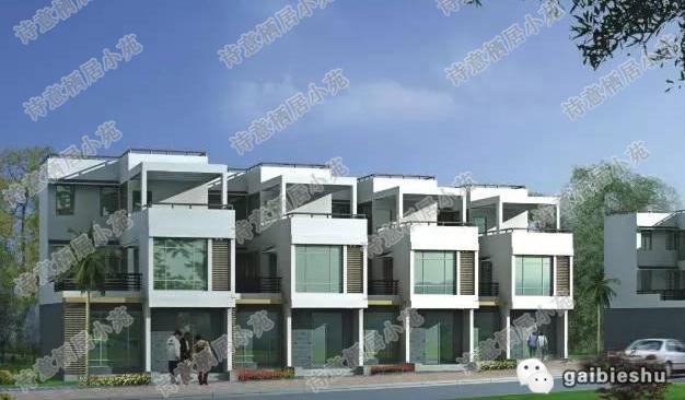 占地面積約80平方米的二層別墅設計圖，采用現代風格，戶型簡單大方，功能齊。