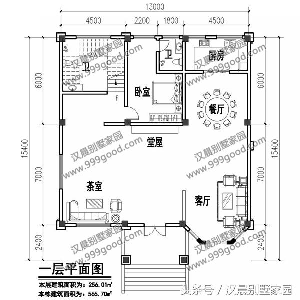 13X15.4三層別墅設計圖，布局都符合我的要求，蓋房就要選擇最實惠的，就選它。