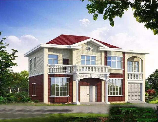 農村二層別墅設計圖，高端大氣上檔次，功能間樣樣齊全，造價32萬。