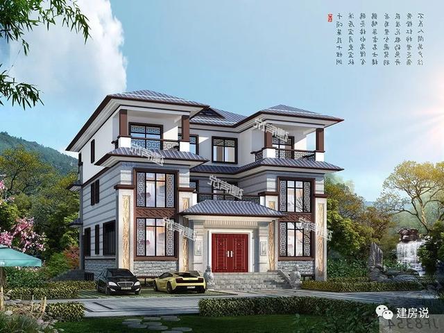 三層新中式別墅，大氣恢弘、氣派非凡，帶地下室，一款難得的豪華型別墅。