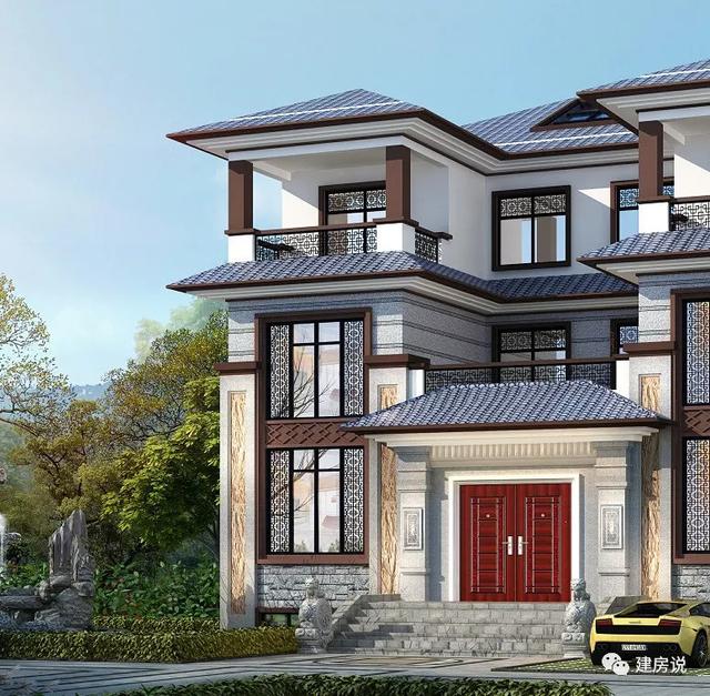 三層新中式別墅，大氣恢弘、氣派非凡，帶地下室，一款難得的豪華型別墅。