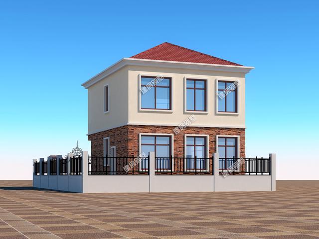 三款小戶型農村二層別墅，三種不同建筑風格，最低主體造價18萬。