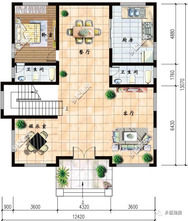 兩棟12X13米農村三層小別墅設計圖，氣派又實用，真的美出新高度。
