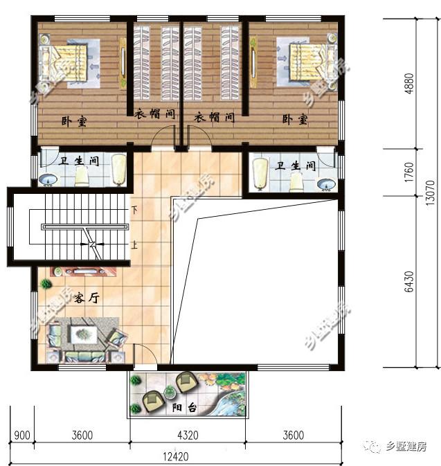 兩棟12X13米農村三層小別墅設計圖，氣派又實用，真的美出新高度。