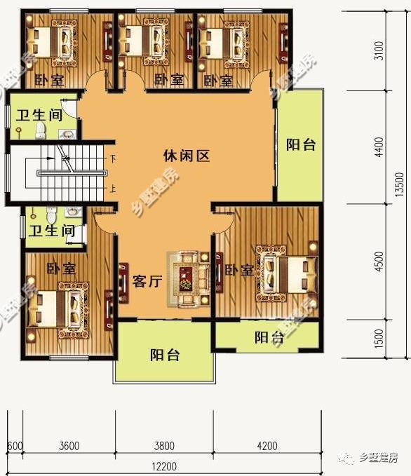 兩棟12X13米農村三層小別墅設計圖，氣派又實用，真的美出新高度。