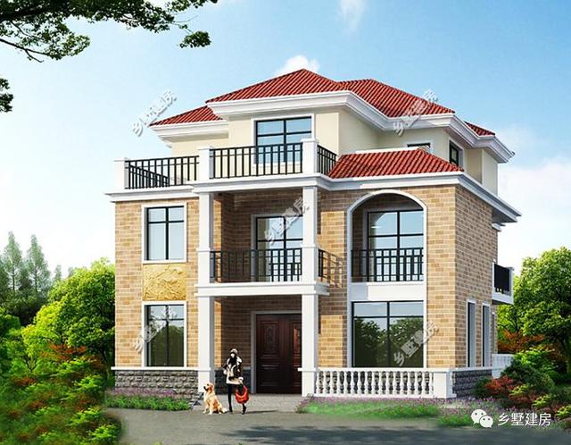 兩棟12X13米農村三層小別墅設計圖，氣派又實用，真的美出新高度。