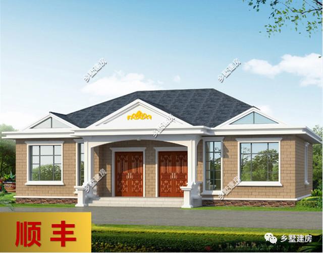 3款農村一層別墅設計圖，又省錢又住的舒服，首選一層自建別墅。