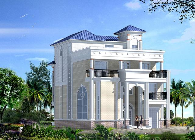 11X16米三層半別墅設計圖，時尚大方，結構美觀漂亮，適合農村居住。