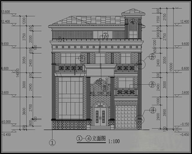 11X16米三層半別墅設計圖，時尚大方，結構美觀漂亮，適合農村居住。