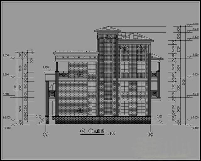 11X16米三層半別墅設計圖，時尚大方，結構美觀漂亮，適合農村居住。