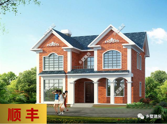 12米x10米，兩棟二層別墅設計圖，經濟實用又漂亮。