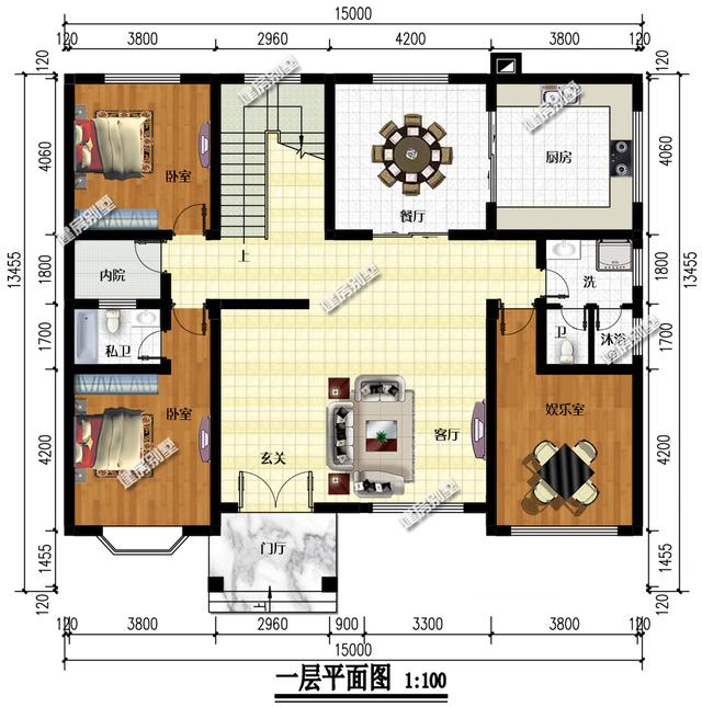 15x13.45的三層農村自建房，涵養與大方兼顧，建起來了那一定是萬眾矚目！