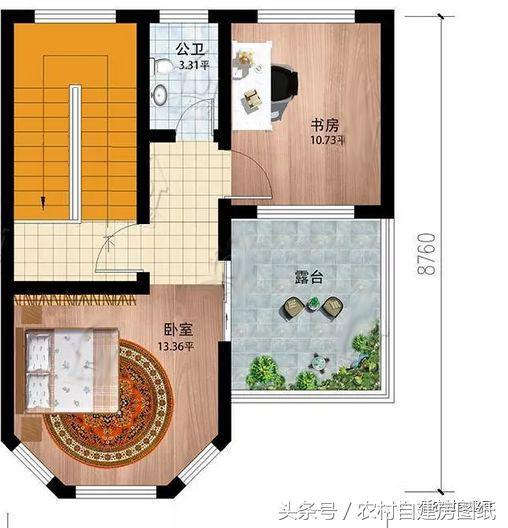 兩棟鄉村小戶型別墅設計圖，不僅造價低、戶型布局合理，而且顏值上也絲毫沒有打折扣。