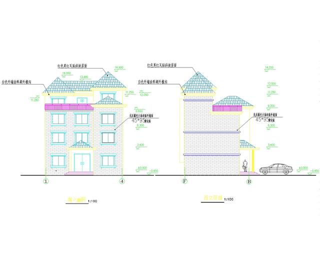 宅基地小就建高一些，今日推薦130平方米四層農村自建別墅設計圖