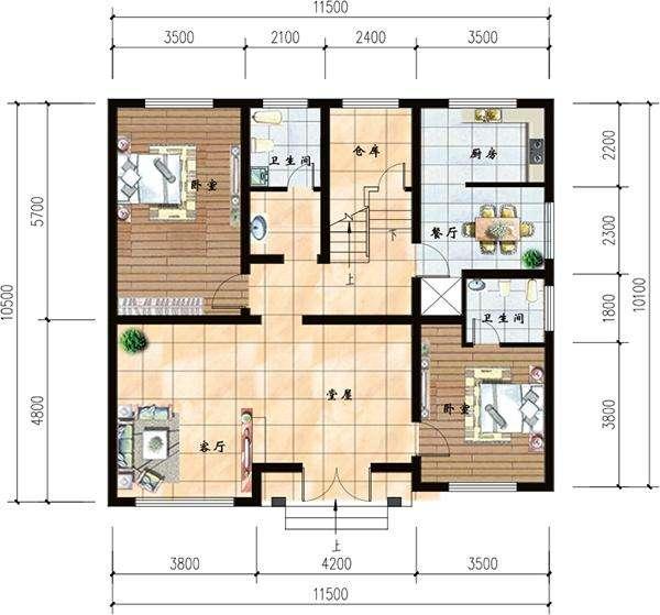 3款帶堂屋農村別墅設計圖，都堪稱經典戶型，讓人過目不忘
