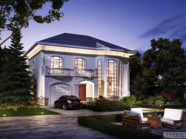 精致秀氣的二層別墅設計圖，整體暖色調，讓人一看就感覺很溫暖