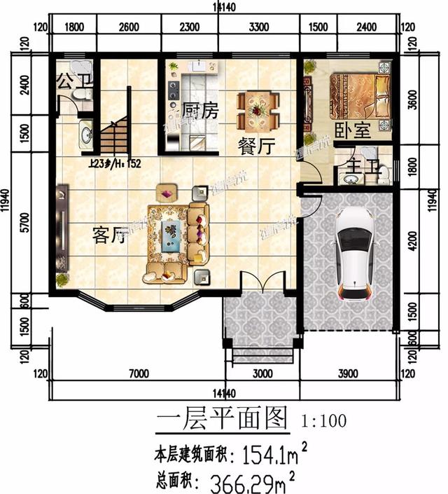精致秀氣的二層別墅設計圖，整體暖色調，讓人一看就感覺很溫暖