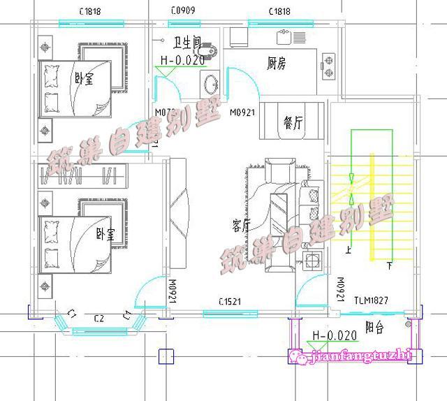 10x9米農村四層別墅設計圖，可做商鋪，全套施工圖外觀圖。