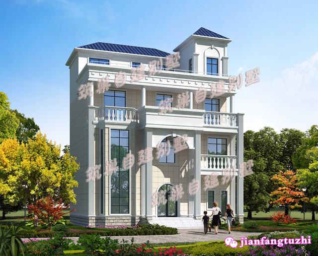 10x9米農村四層別墅設計圖，可做商鋪，全套施工圖外觀圖。