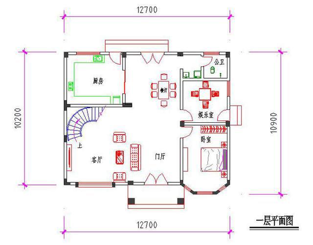 13×10米二層農村自建房，帶客廳挑空設計，高大上，造價30萬以內。