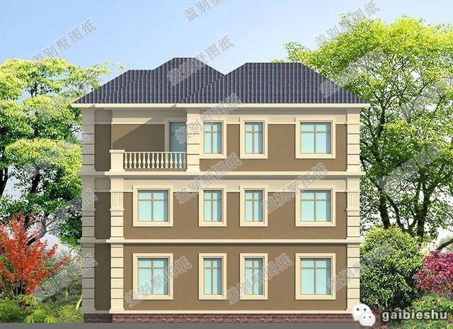 13×12米三層別墅設計圖，美觀時尚，造價35萬以內。