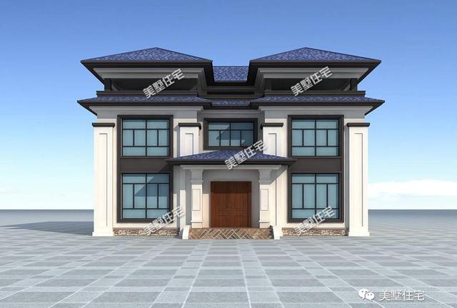 新三層中式別墅圖，帶堂屋，35萬就能建成，你可以來一套。