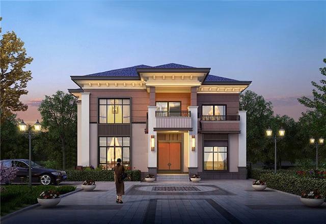 二層華麗別墅設計圖，外觀大氣豪華，內部空間布局合理，家里人口眾多的可以參考！