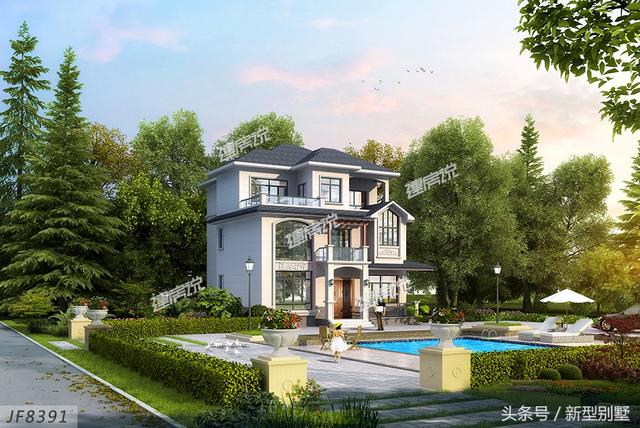 占地128平米的三層新中式別墅設計圖，簡約大氣，不妨你來建一棟？