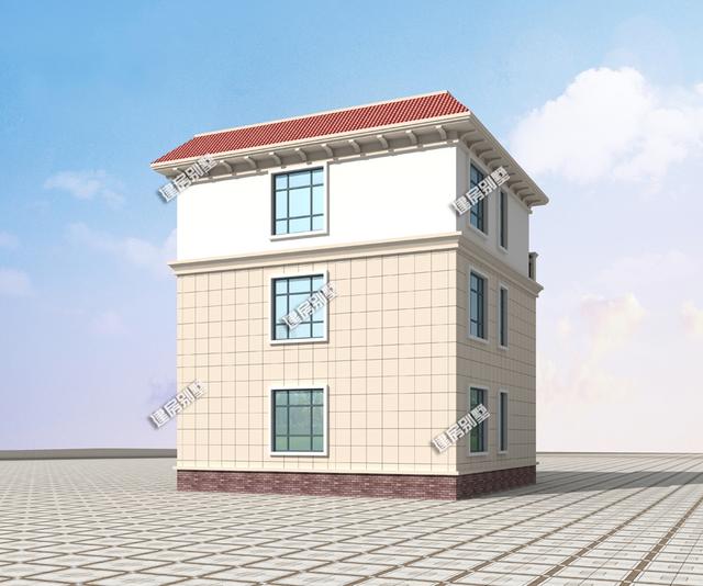 占地僅僅只有91m2農村三層別墅設計圖，符合大部分人的建房口味