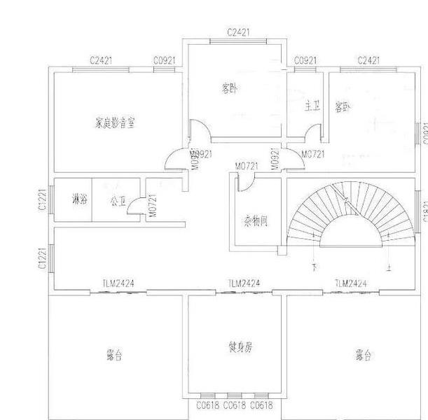 16×16米帶挑空客廳豪華三層農村別墅設計效果圖，造價65萬，框架結構