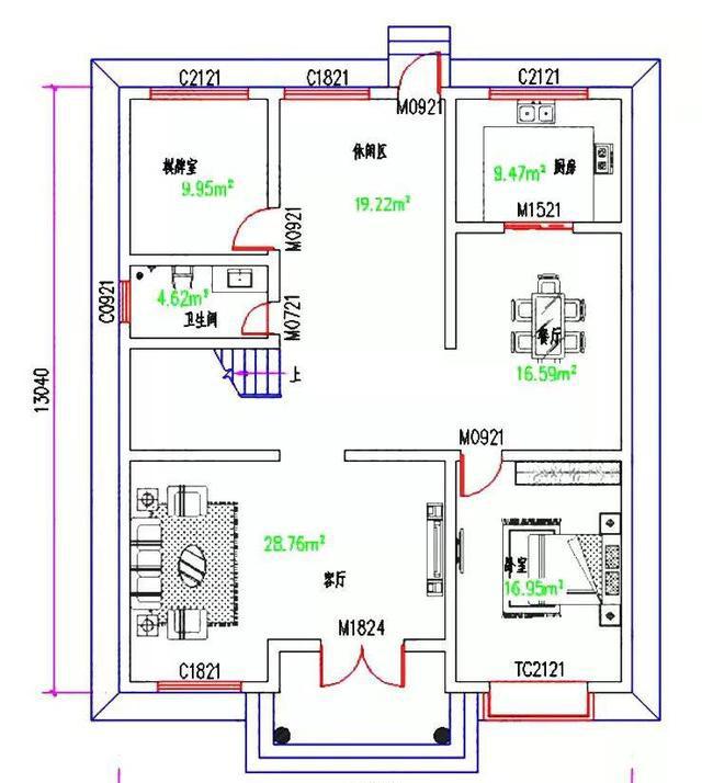 35萬以內占地140平方米中式風格三層別墅設計圖，各種功能設計應有盡有