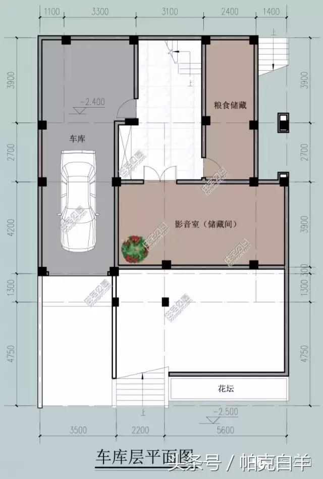 10套經典帶車庫新農村自建房設計圖分享，戶型方正實用