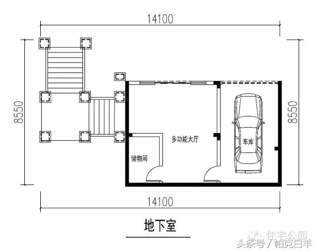 10套經典帶車庫新農村自建房設計圖分享，戶型方正實用