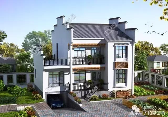 10套經(jīng)典帶車(chē)庫(kù)新農(nóng)村自建房設(shè)計(jì)圖分享，戶(hù)型方正實(shí)用