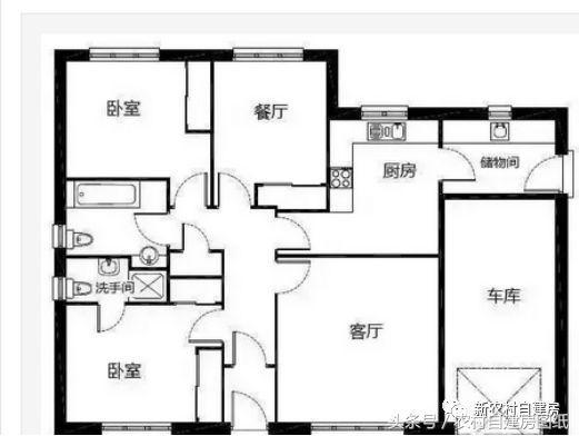 2款一層農村別墅設計圖，外表樸素簡約，內在功能齊全，造價也非常經濟
