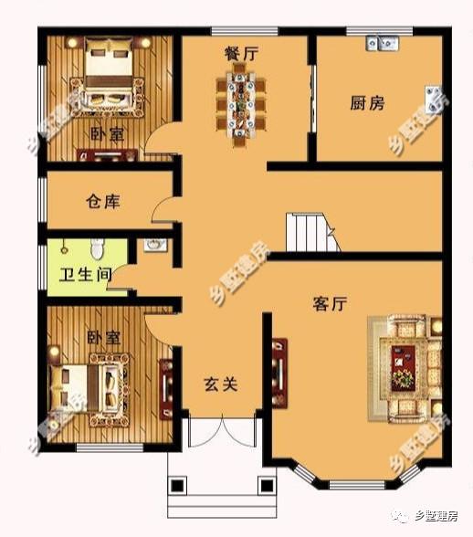 2款主體造價20萬左右的別墅設計圖參考