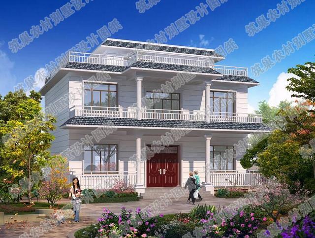 二層平屋頂3廳4臥自建房全套施工圖，施工難度較低，簡(jiǎn)單實(shí)用