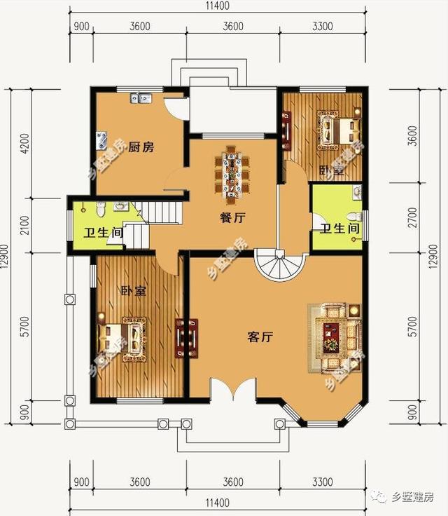 2款二層別墅設計圖，城市房子買不起，就去農村建一所屬于自己的房子吧