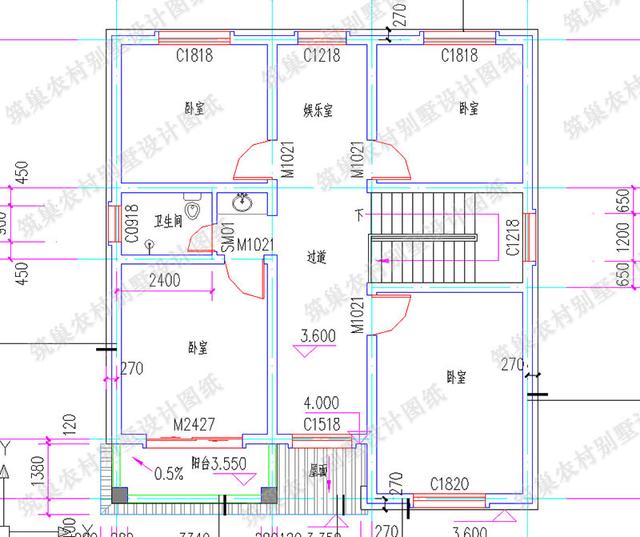 簡約美觀二層歐式小別墅全套施工圖，10×12米，造價25萬，寬敞又舒適