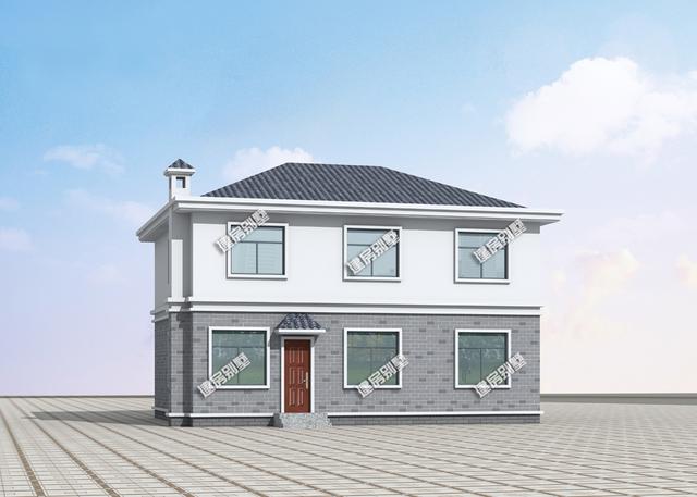 占地120m2農(nóng)村二層別墅設(shè)計圖，好看又大方，清新時尚