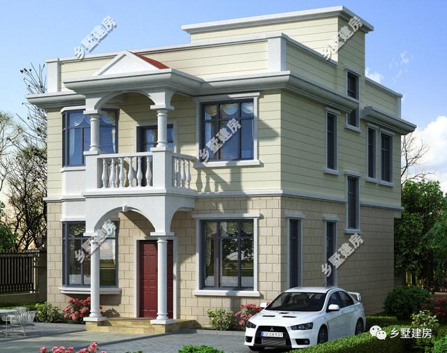 兩款平頂別墅設(shè)計(jì)圖，平屋頂造價(jià)低，簡單實(shí)用，適合糧食晾曬