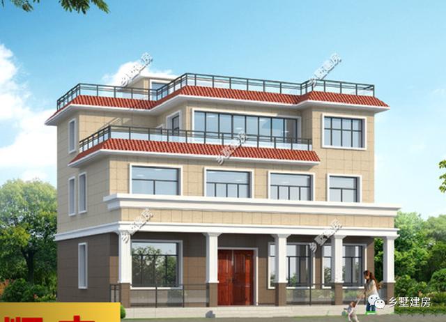 兩款平頂別墅設(shè)計(jì)圖，平屋頂造價(jià)低，簡單實(shí)用，適合糧食晾曬