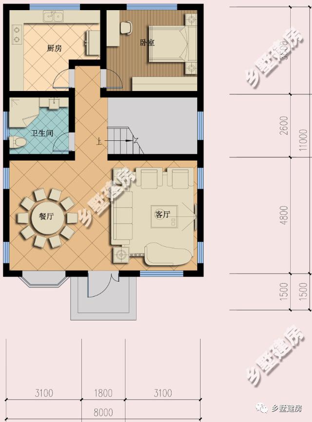 兩款平頂別墅設(shè)計(jì)圖，平屋頂造價(jià)低，簡單實(shí)用，適合糧食晾曬
