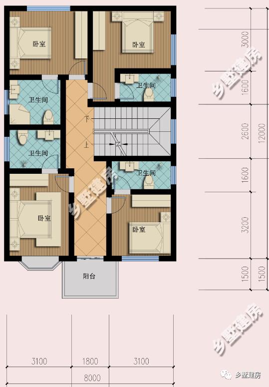 兩款平頂別墅設(shè)計(jì)圖，平屋頂造價(jià)低，簡單實(shí)用，適合糧食晾曬