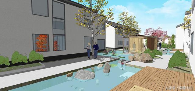 三兄弟合力建的四棟別墅設計圖，一棟給父母，方便以后照顧父母